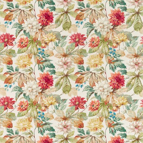 Dahlia & Rosehip Briarwood/Russet Upholstery Fabric