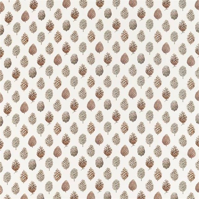 Sanderson Elysian Fabrics Pine Cones Briarwood/Cream