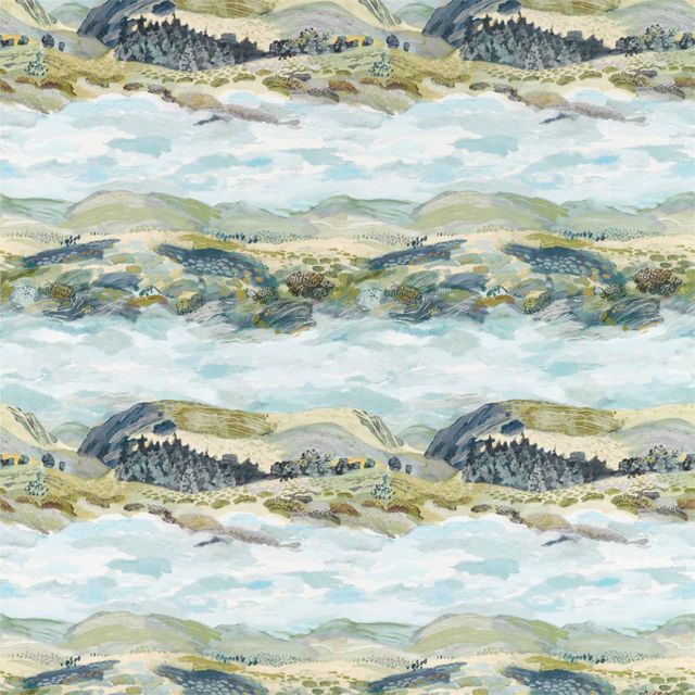 Sanderson Elysian Fabrics Elysian Whitstable Blue