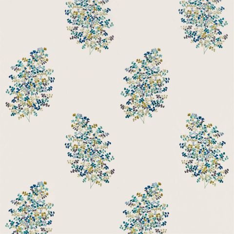 Wendell Embroidery Ceramic Blue Voile Fabric