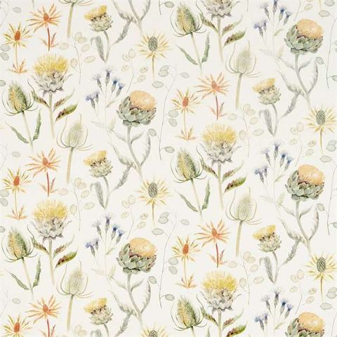 Thistle Garden Ochre/Olive Upholstery Fabric