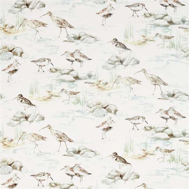 Sanderson Embleton Bay Fabrics Estuary Birds Mist/Ivory
