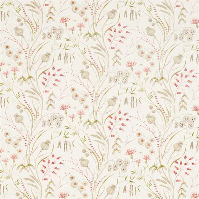 Sanderson Embleton Bay Fabrics Summer Harvest Claret/Olive