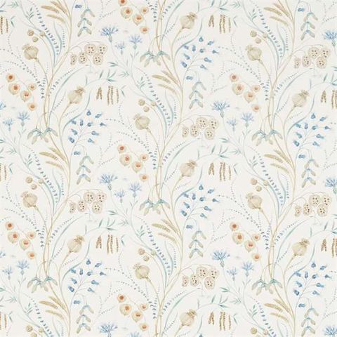 Summer Harvest Cornflower/Wheat Upholstery Fabric