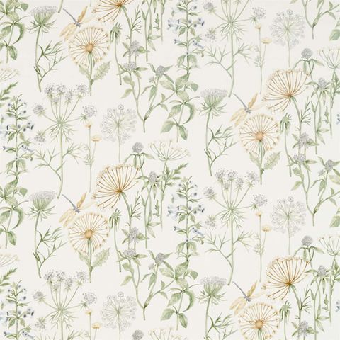 Wild Angelica Silver/Spring Leaf Upholstery Fabric