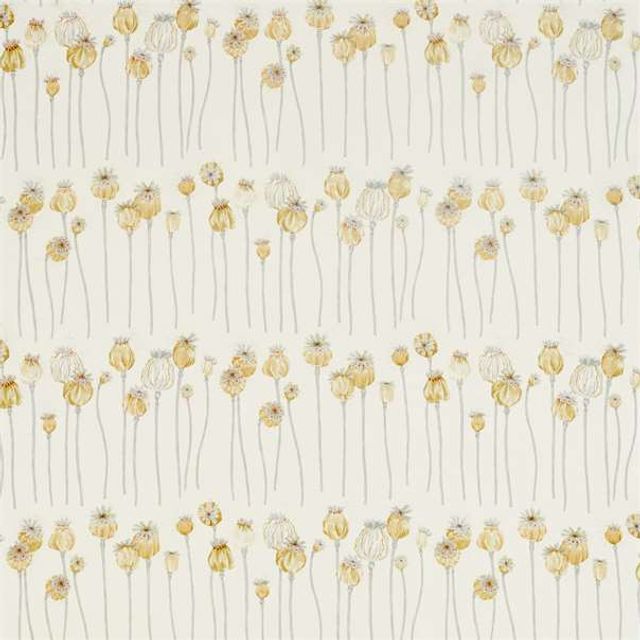 Sanderson Embleton Bay Fabrics Poppy Pods Sienna/Dove