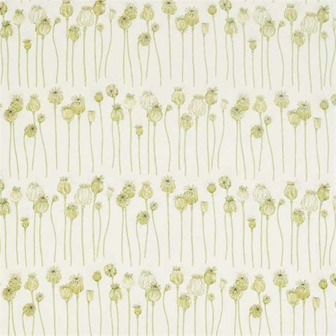 Poppy Pods Olive/Almond Upholstery Fabric