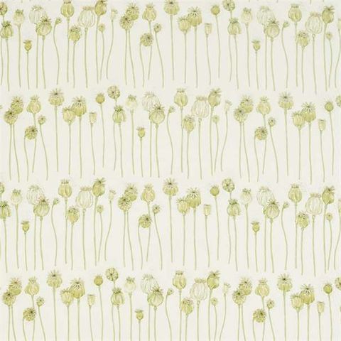 Poppy Pods Olive/Almond Upholstery Fabric