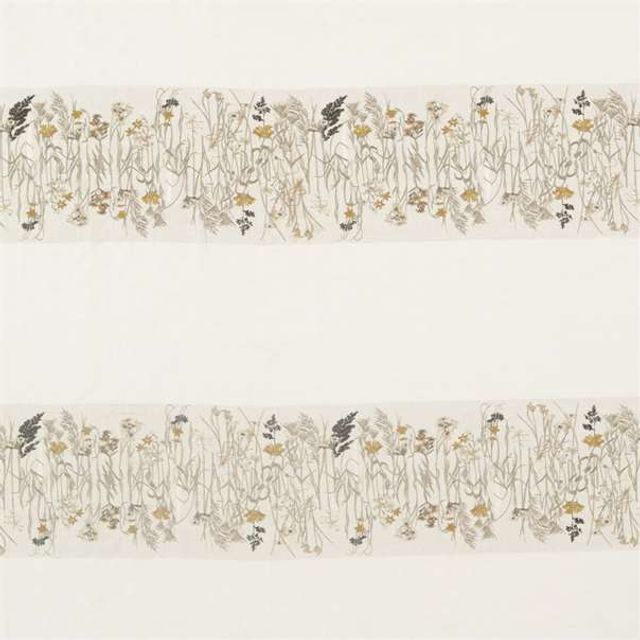 Sanderson Embleton Bay Fabrics Pressed Flowers Sable/Corn