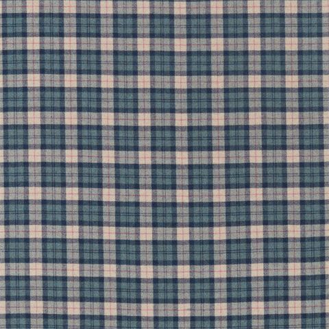 Fenton Check Teal Upholstery Fabric