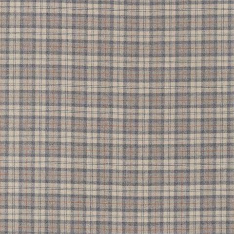 Fenton Check Grey/Cinnamon Upholstery Fabric