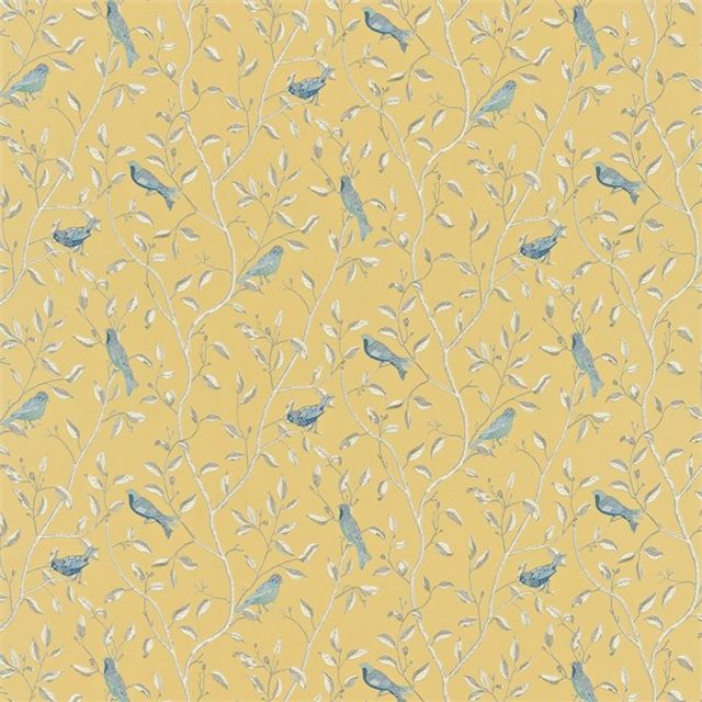 Sanderson Options 10 Fabrics Finches Yellow