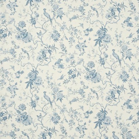 Pillemont Toile Ivory/China Blue Upholstery Fabric