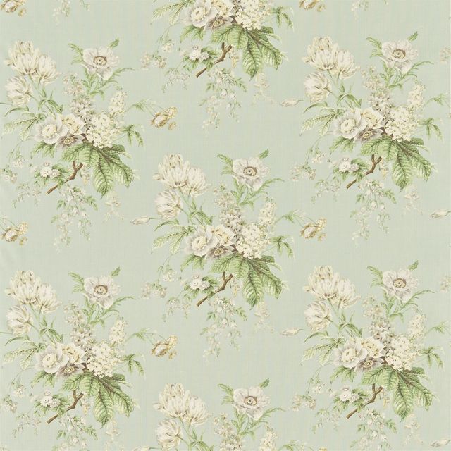 Sanderson Richmond Hill Fabrics Tournier Silver/Eggshell