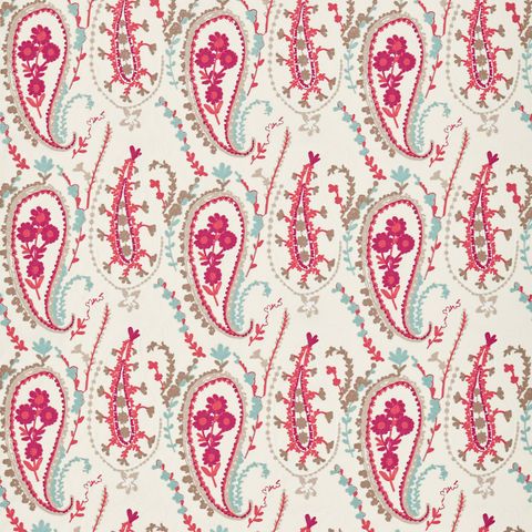 Jamila Coral/Aqua Upholstery Fabric