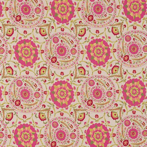 Anthos Cerise/Lime Upholstery Fabric