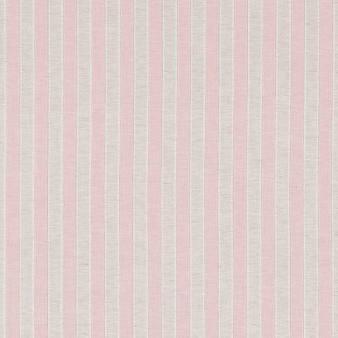 Sorilla Stripe Shell Pink Linen Upholstery Fabric