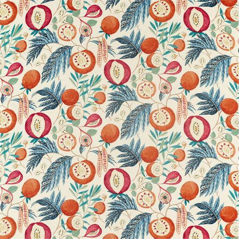 Jackfruit Indigo/Rambutan Upholstery Fabric