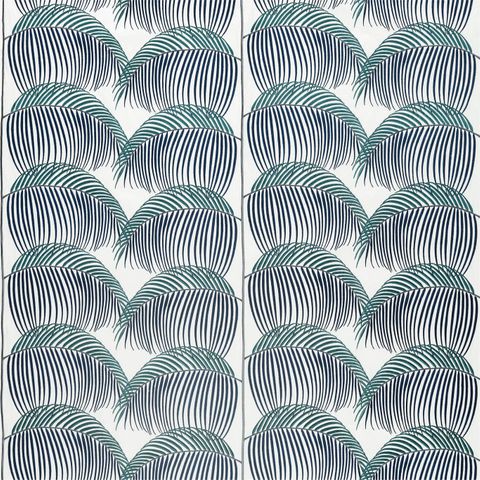 Manila Embroidery Indigo Upholstery Fabric