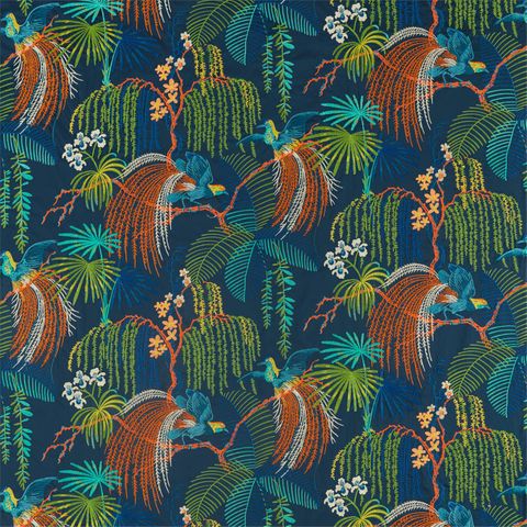 Rain Forest Embroidery Embroidery Tropical Night Voile Fabric