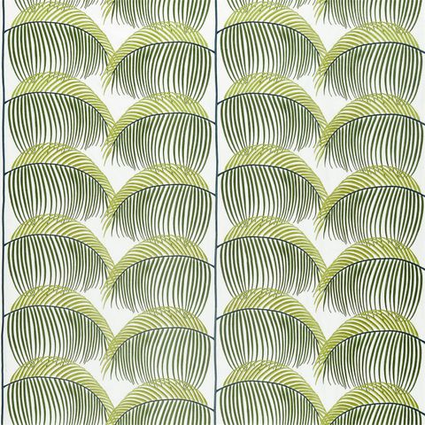 Manila Embroidery Lime Upholstery Fabric