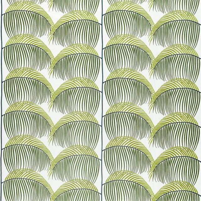Sanderson Glasshouse Fabrics Manila Embroidery Lime