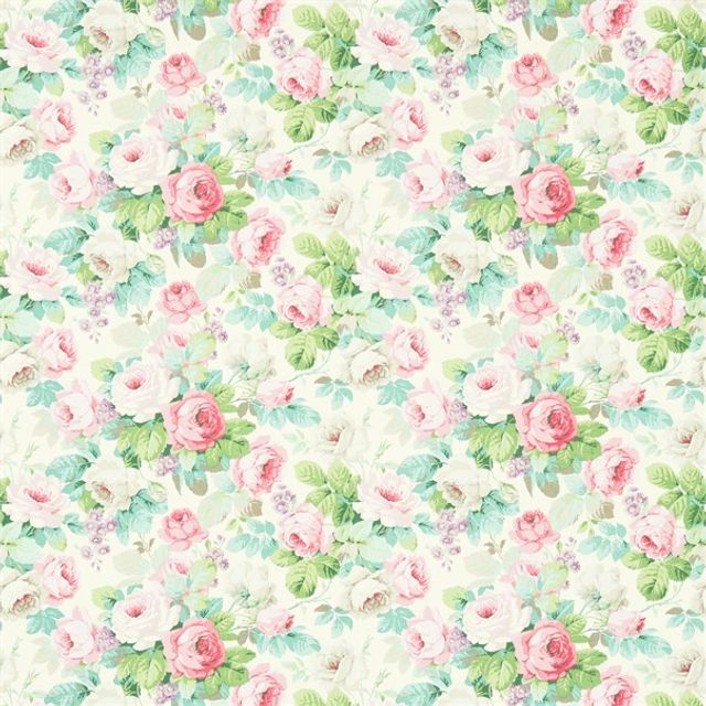 Chelsea Pink/Celadon Upholstery Fabric