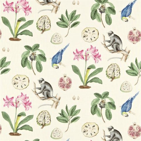 Capuchins Chintz Upholstery Fabric