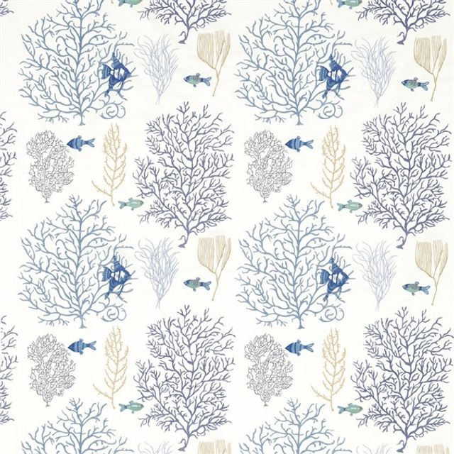 Sanderson Voyage of Discovery Coral & Fish Marine/Blue
