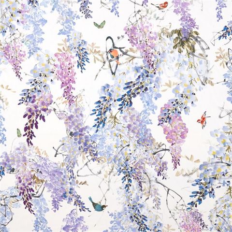 Wisteria Falls Amethyst Voile Fabric