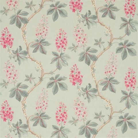 Chestnut Tree Seaspray/Peony Upholstery Fabric