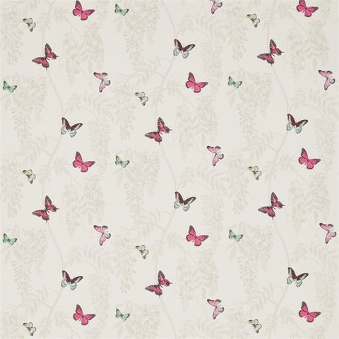 Wisteria & Butterfly Seaspray/Multi Upholstery Fabric