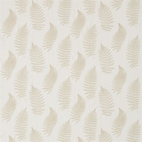 Fern Embroidery Ivory Voile Fabric