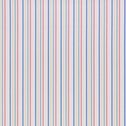 Mid Stripe Chalk Voile Fabric