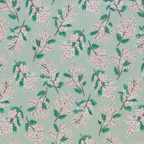 Mimosa Flower Multi Voile Fabric