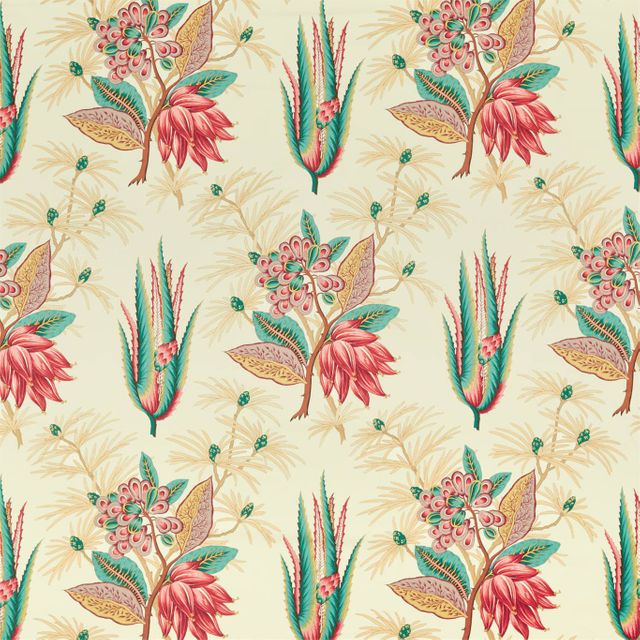 Zoffany Antiquary Desert Flower II Crimson/Teal
