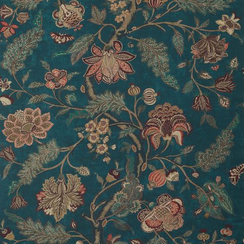 Indienne Print Blue/Koi Upholstery Fabric