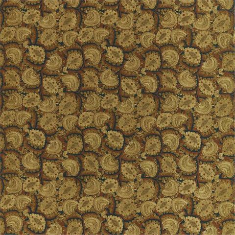 Suzani Archive Embroidery Antique Gold/ Ink Upholstery Fabric