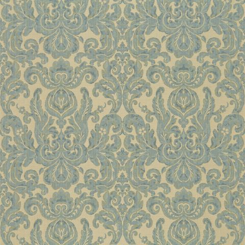 Brocatello Blue Zoffany Voile Fabric