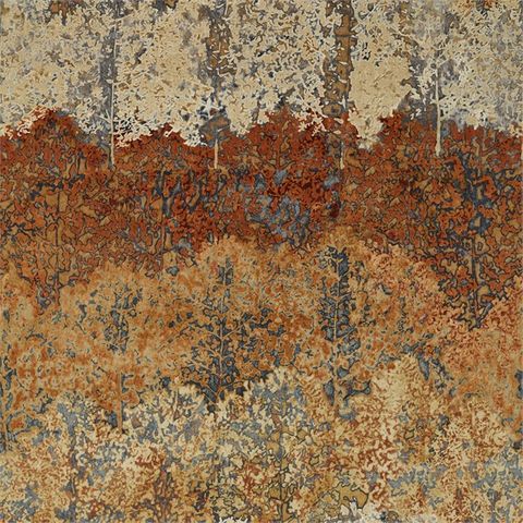 Belvoir Blue/Amber Upholstery Fabric