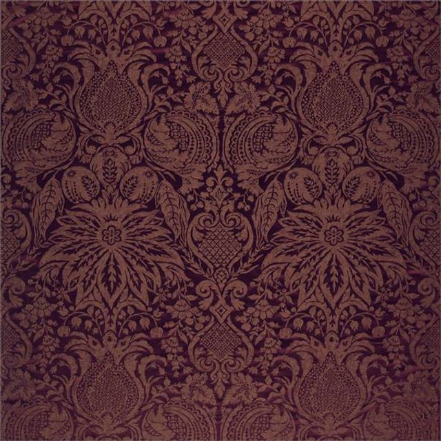 Zoffany Damask Mitford Weave Rubient Upholstery Fabric