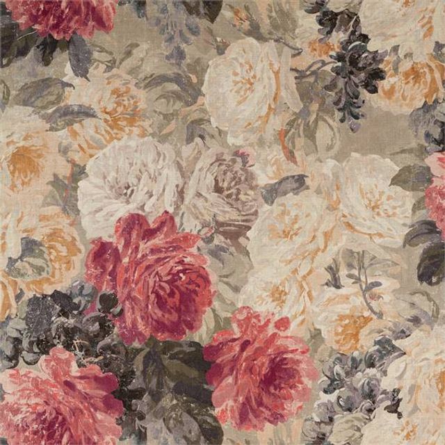 Rose Absolute Linen Sunstone/Mercury Upholstery Fabric