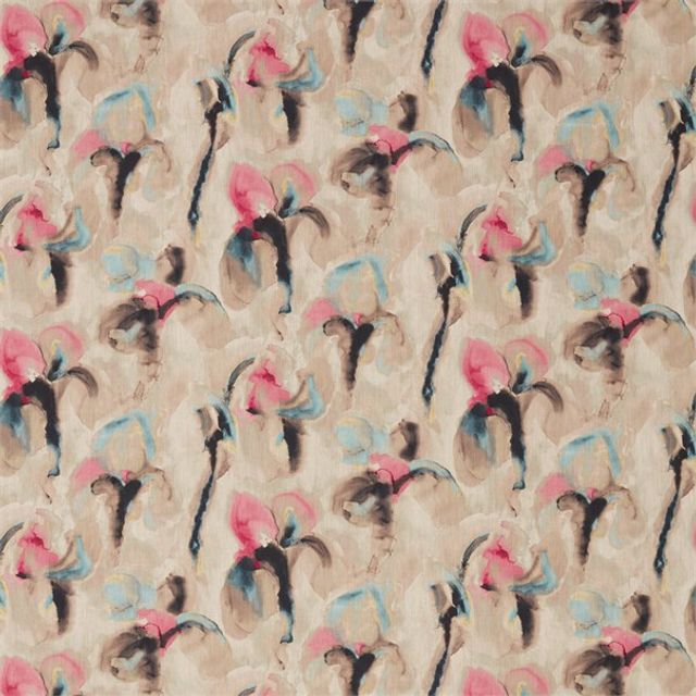 Zoffany Edo Fabrics Water Iris Rose/Blue