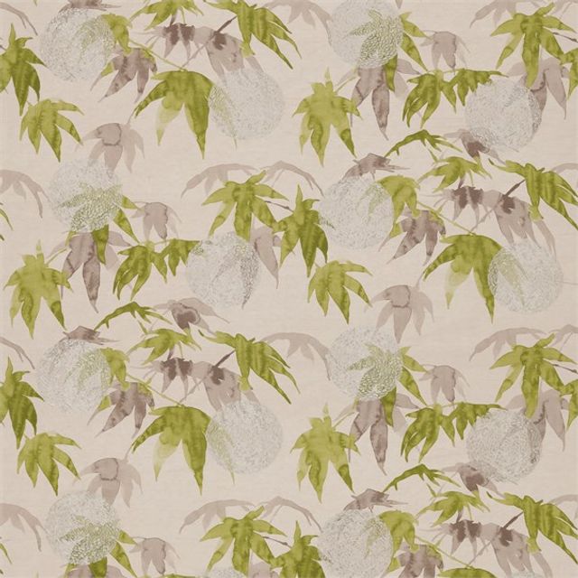 Zoffany Edo Fabrics Acer Platinum/Leaf