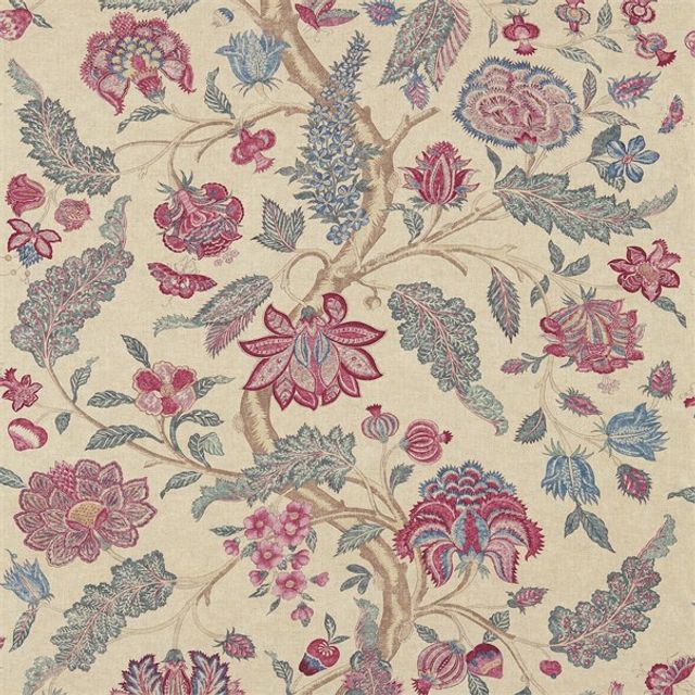 Zoffany Jaipur Prints Kalamkari Indigo/Red