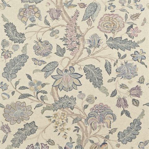 Zoffany Jaipur Prints Kalamkari Blue/Lilac Cushion