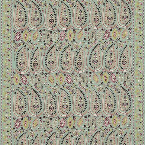 Jayshree Celadon/Multi Voile Fabric