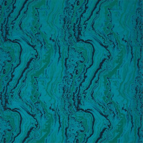 Serpentine Blue Malachite Upholstery Fabric