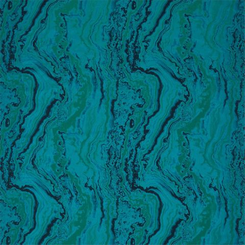 Serpentine Blue Malachite Upholstery Fabric