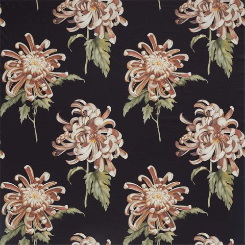 Zoffany The Muse Fabrics Evelyn Koi/Vine Black Bed Base Valance